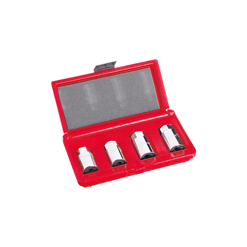 T&E Tools 4Pc 3/8" And 1/2" Drive. Metric Stud Remover Set