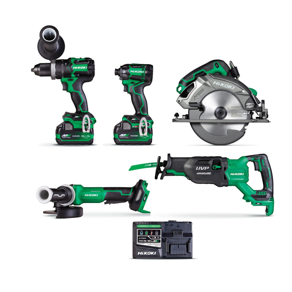 HiKOKI 36V Premium Brushless 5-Tool Combo Kit