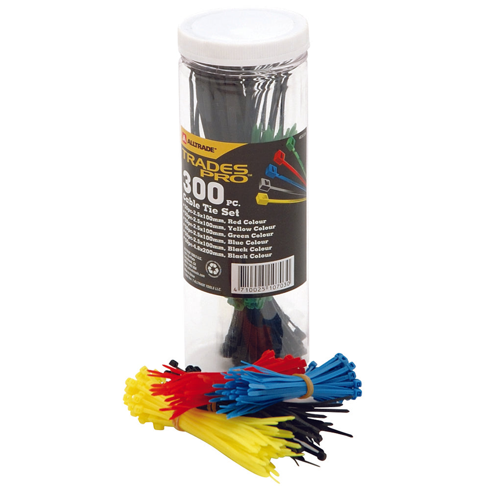 Trades Pro 300pc Assorted Cable Tie Set