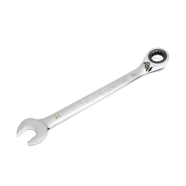 24mm 90-Tooth 12 Point Reversible Ratcheting Wrench