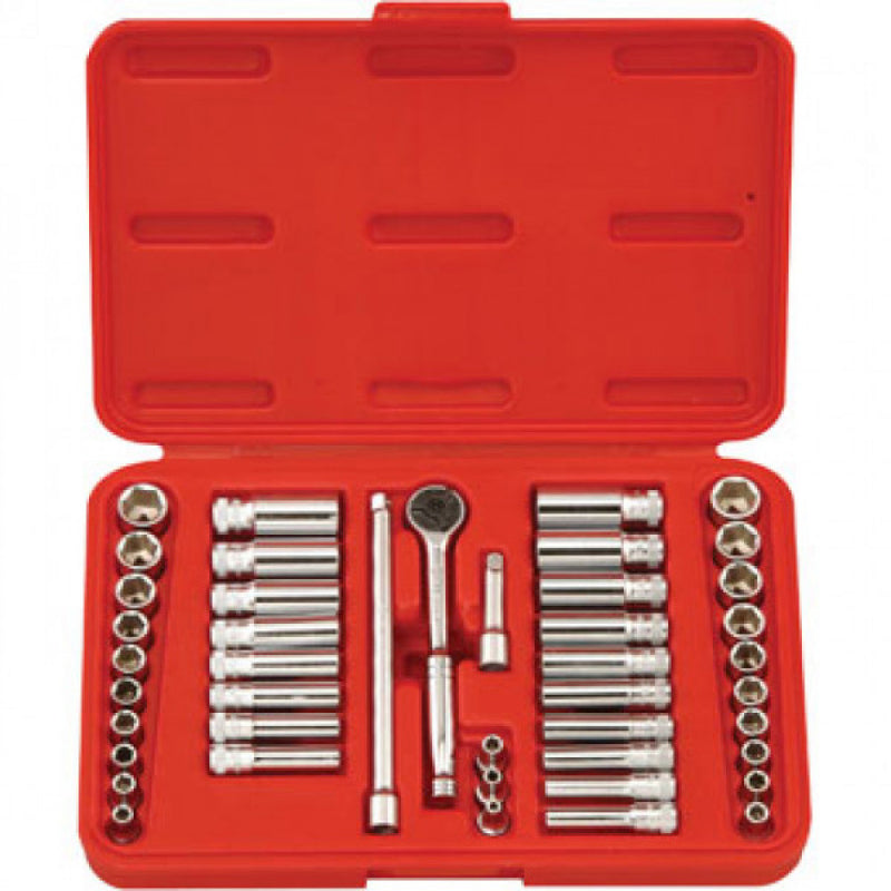 Genius 1/4" Drive 44Pc Mm+AF Std.+Deep Socket Set