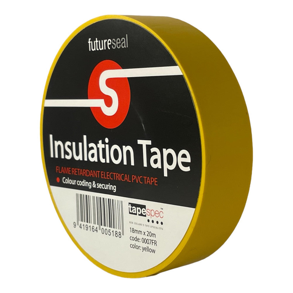 0003FR Yellow Premium PVC Electrical Tape 18mmx20m - MOQ - 10 Pack