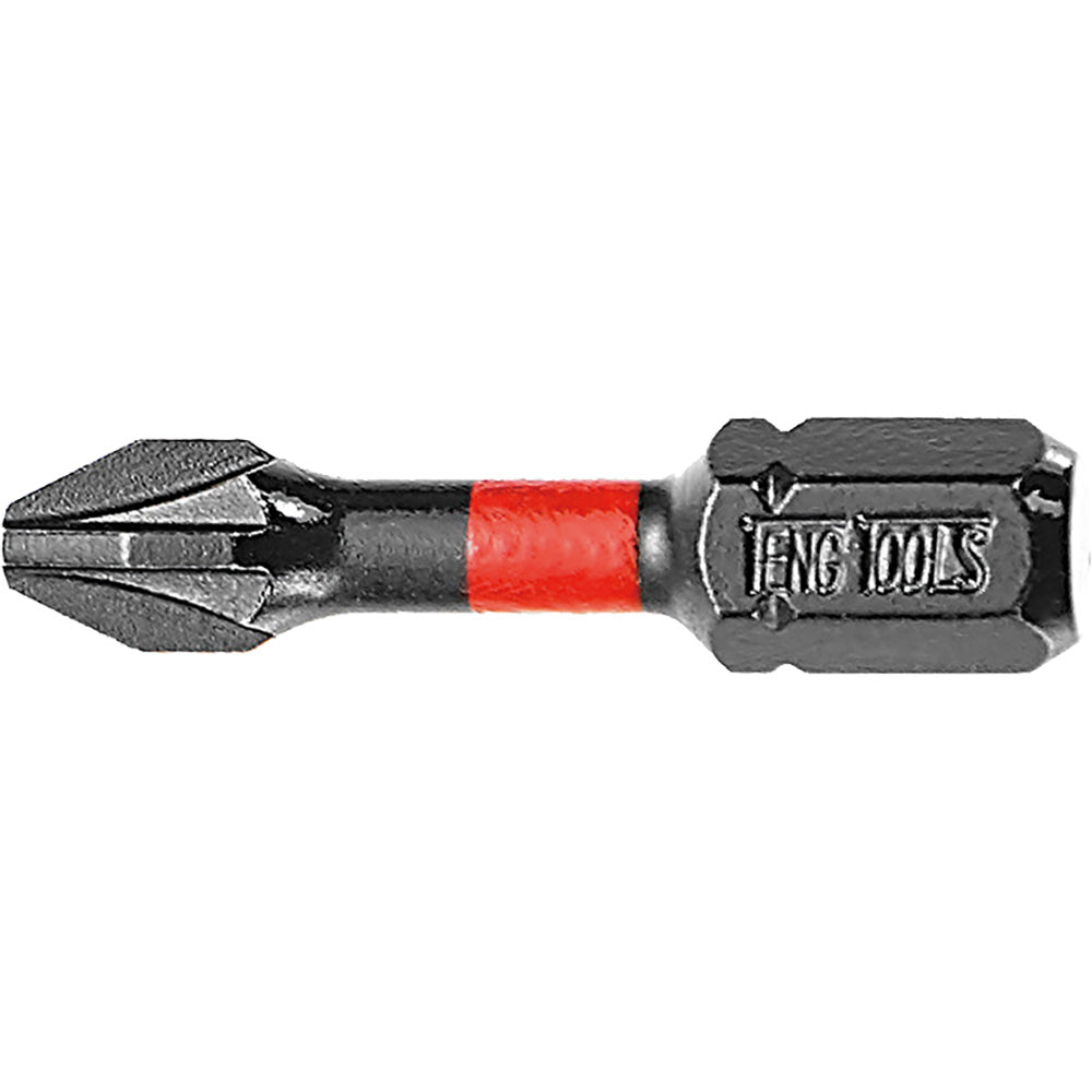 Teng 5Pc 1/4in Pz#1 Impact Screwdriver Bit 30mm