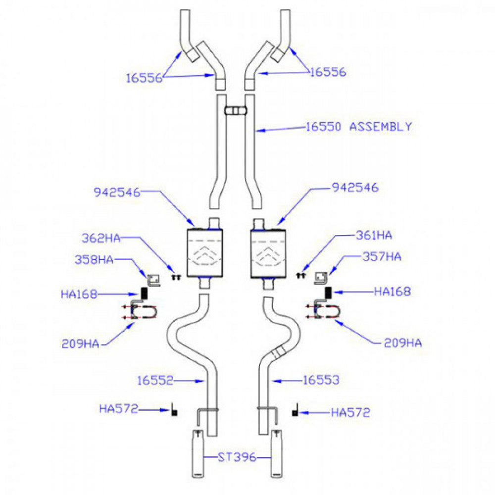 American Thunder Exhaust Mustang 67-70 #17281