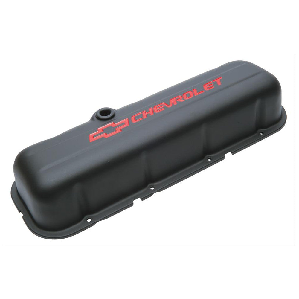 Proform Valve Covers Tall Steel Black Wrinkle Chev BB #141-811