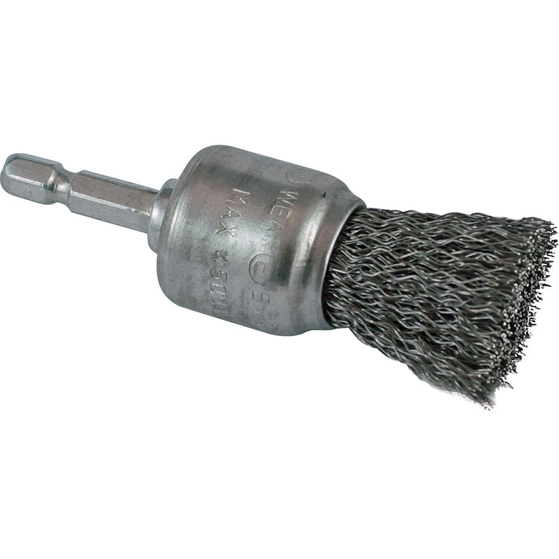 Itm Crimp Wire Spindle Mounted End Brush 25mm