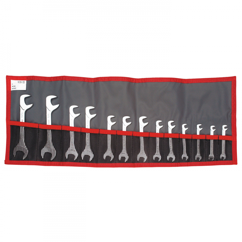 Wrench DOE Midget Set 13Pce 3/16" - 11/16" In Tool Roll Facom 34.JU13T