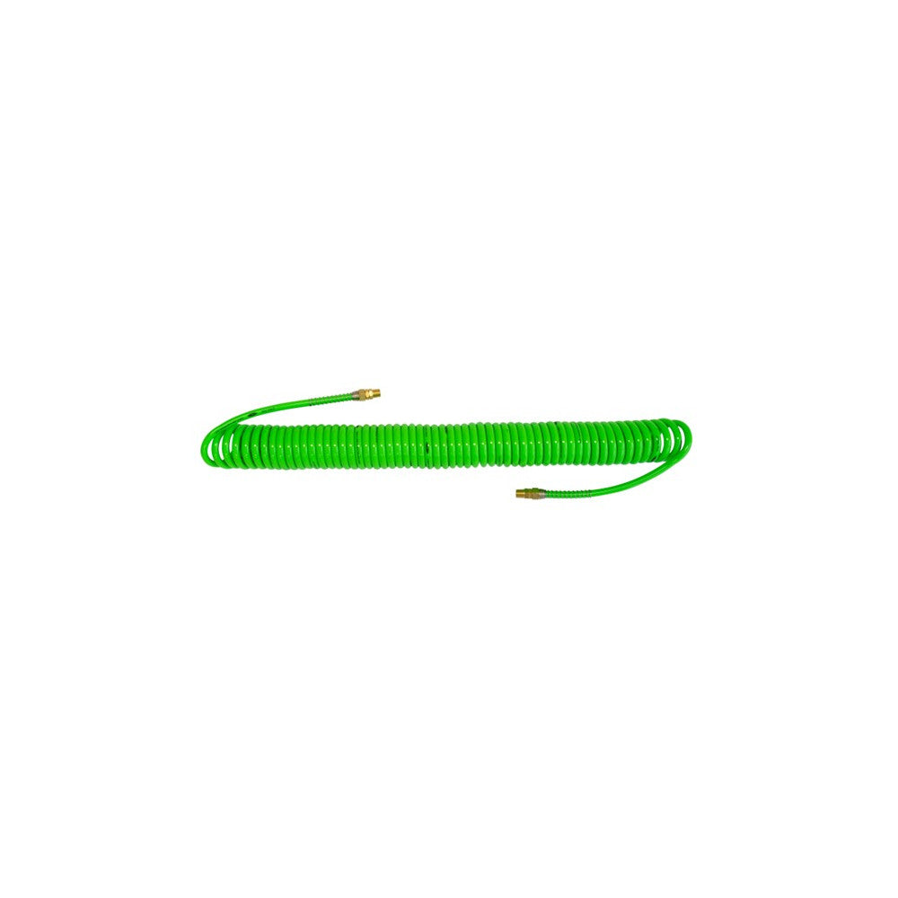 Jamec Air Hose High Vis PU Coil 10mm x 6.5mm X10m