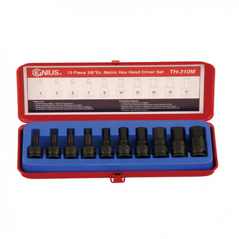 Genius 10Pc Metric Hex Head Driver Set