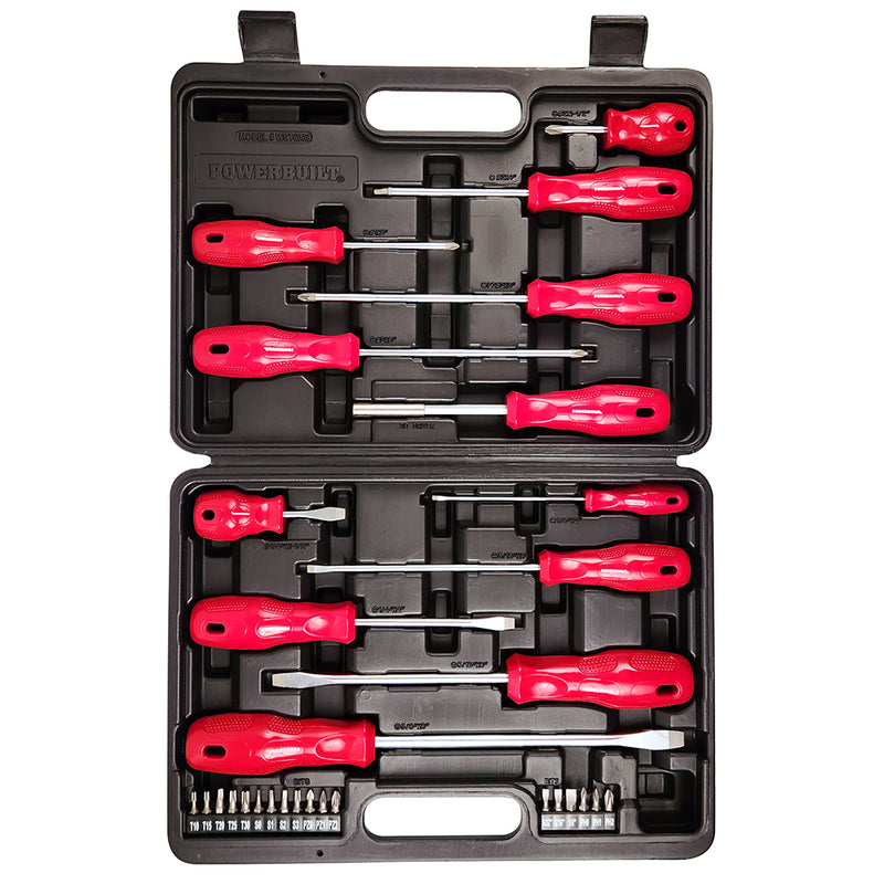 Powerbuilt 31pc Screwdriver And Bit Set