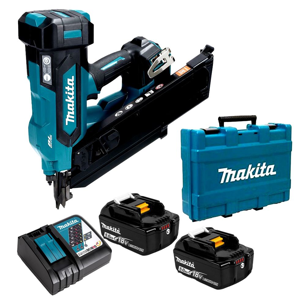 Makita 18V LXT Brushless 90mm 30-34° Framing Nailer Kit - DBN900RTE