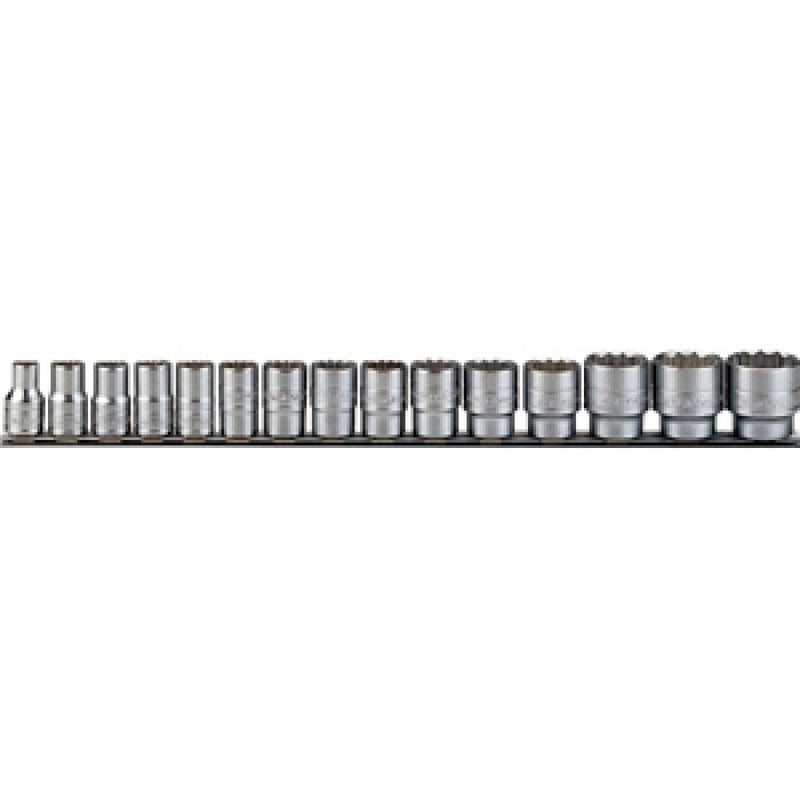 Teng 15Pc 1/2in Dr. Mm Socket Set 10-32mm 12Pnt