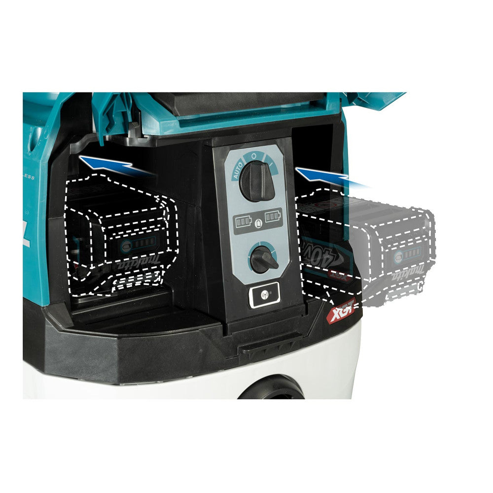 MAKITA 40Vmax XGT Brushless 15L AWS HEPA Dust Extraction Vacuum - KIT