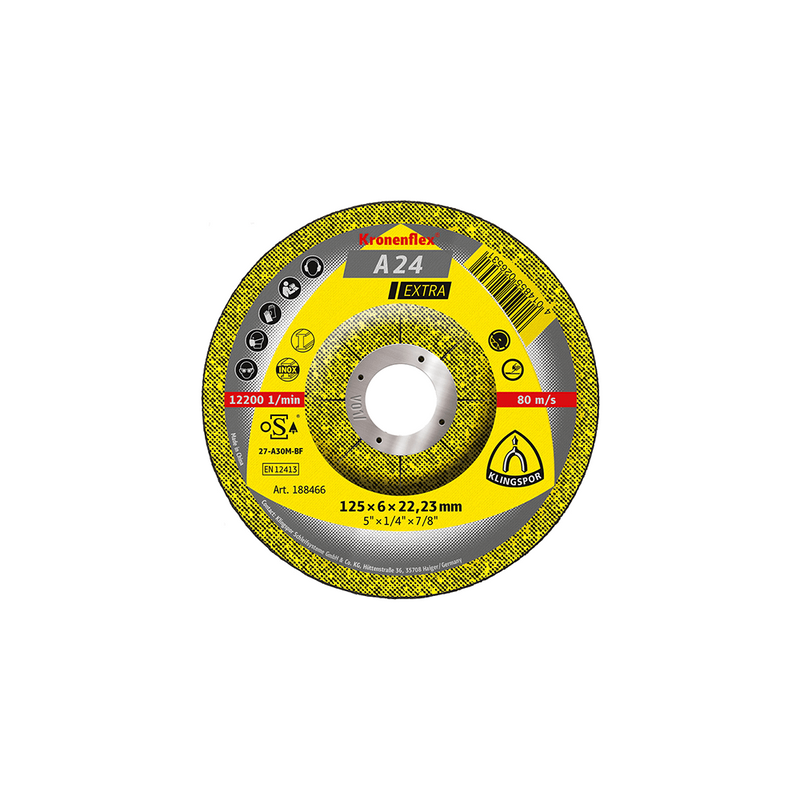 Klingspor A24 Extra Metal Grinding Disc - 100mm, 6mm (10pk)