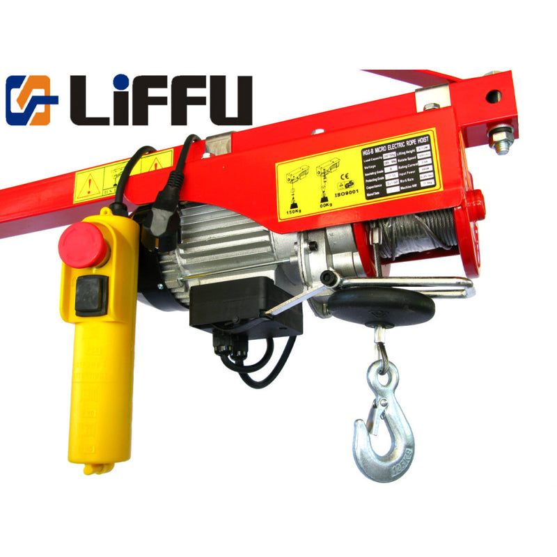 Liffu Electric Hoist 230V Wire Rope 18m 200Kg PA200