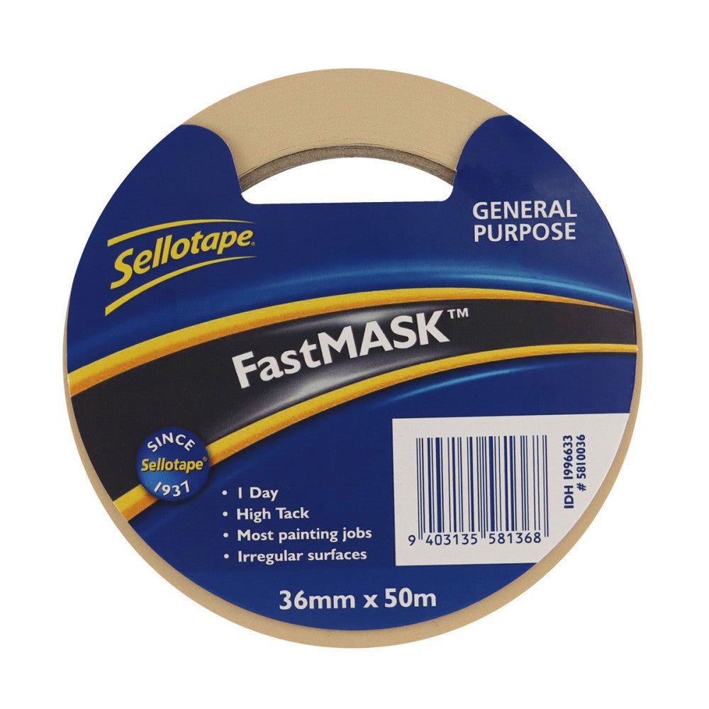 Sellotape 5810 GP FastMask 36mmx50m Pk 4