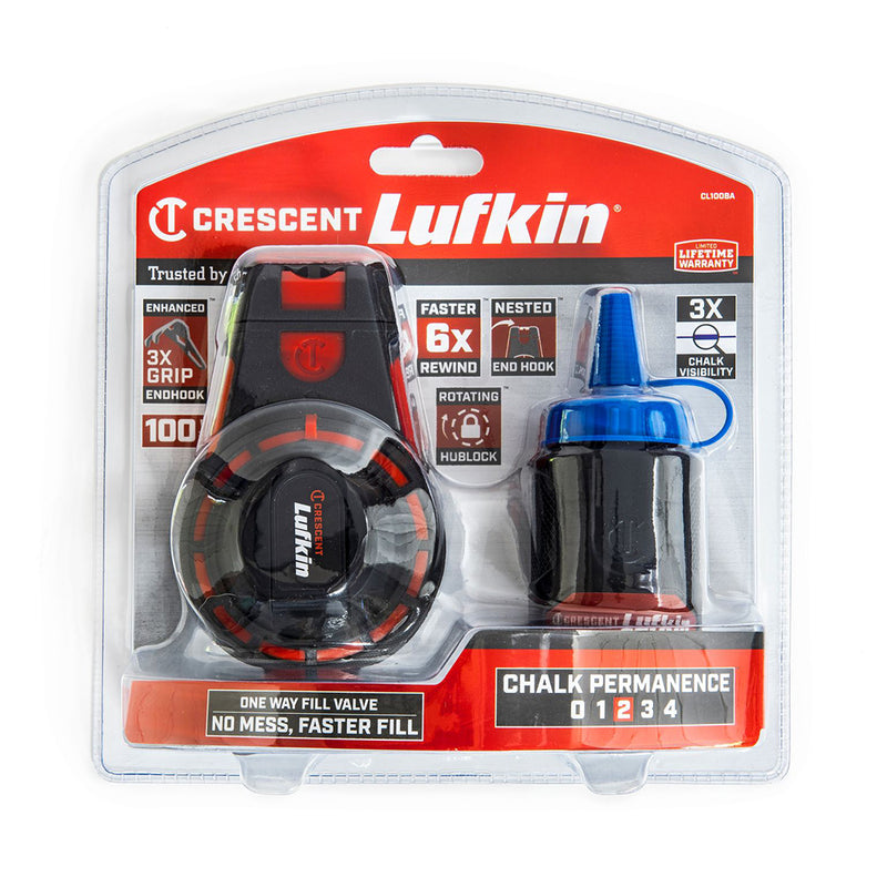 Crescent Lufkin 30M Overmold Reel With Blue Hardmark Chalk 85G / 3oz