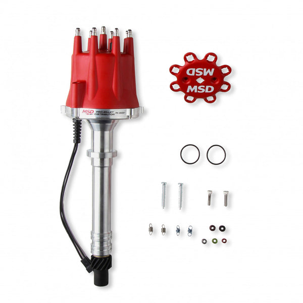 MSD Ignition Pro-Billet Distributor For Chevy Big/Small Block V8 Red Cap