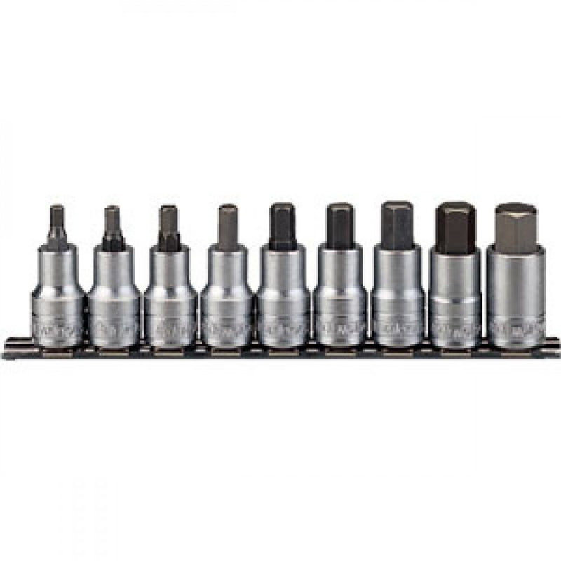 Teng 9Pc 1/2in Dr Af Hex Bit Socket Set 3/16-5/8in