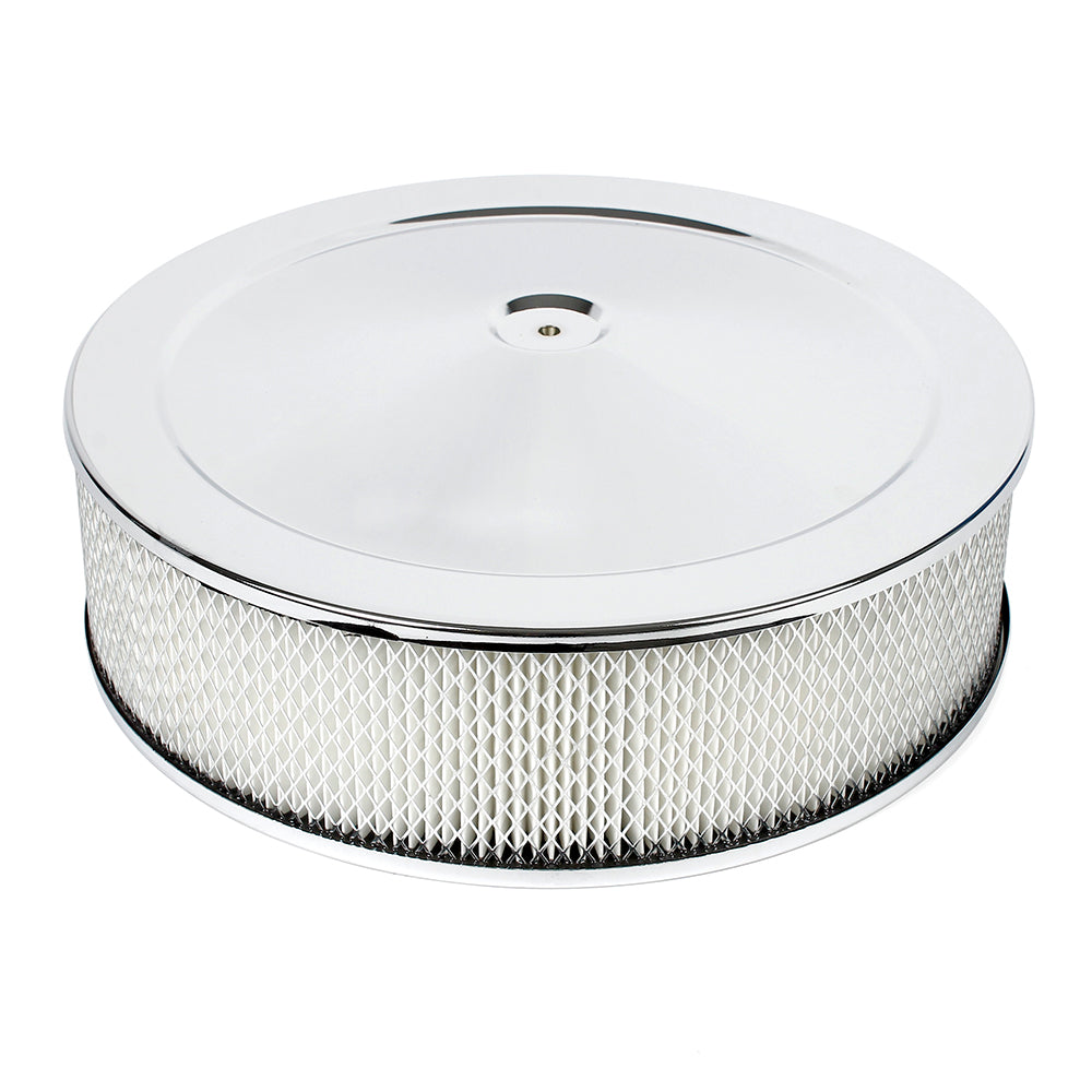 14 x 4" Air Cleaner Chrome Drop Base Paper Element