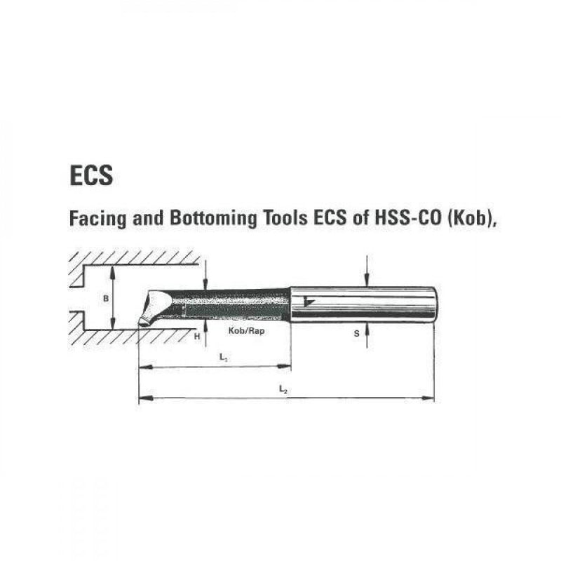 ECS-6-R Cobalt Ifanger Cutter Facing & Bottoming Tool 28mm Min Bore