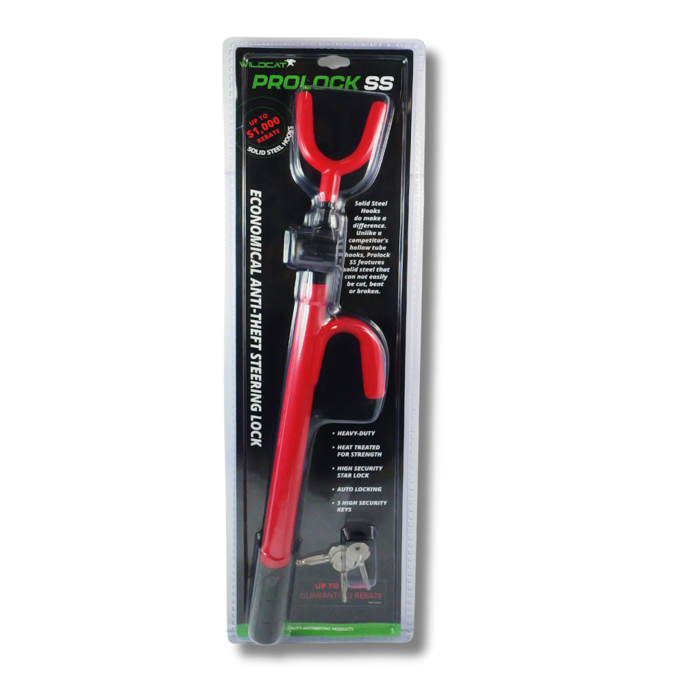 Prolock Steering Wheel Lock SS Red