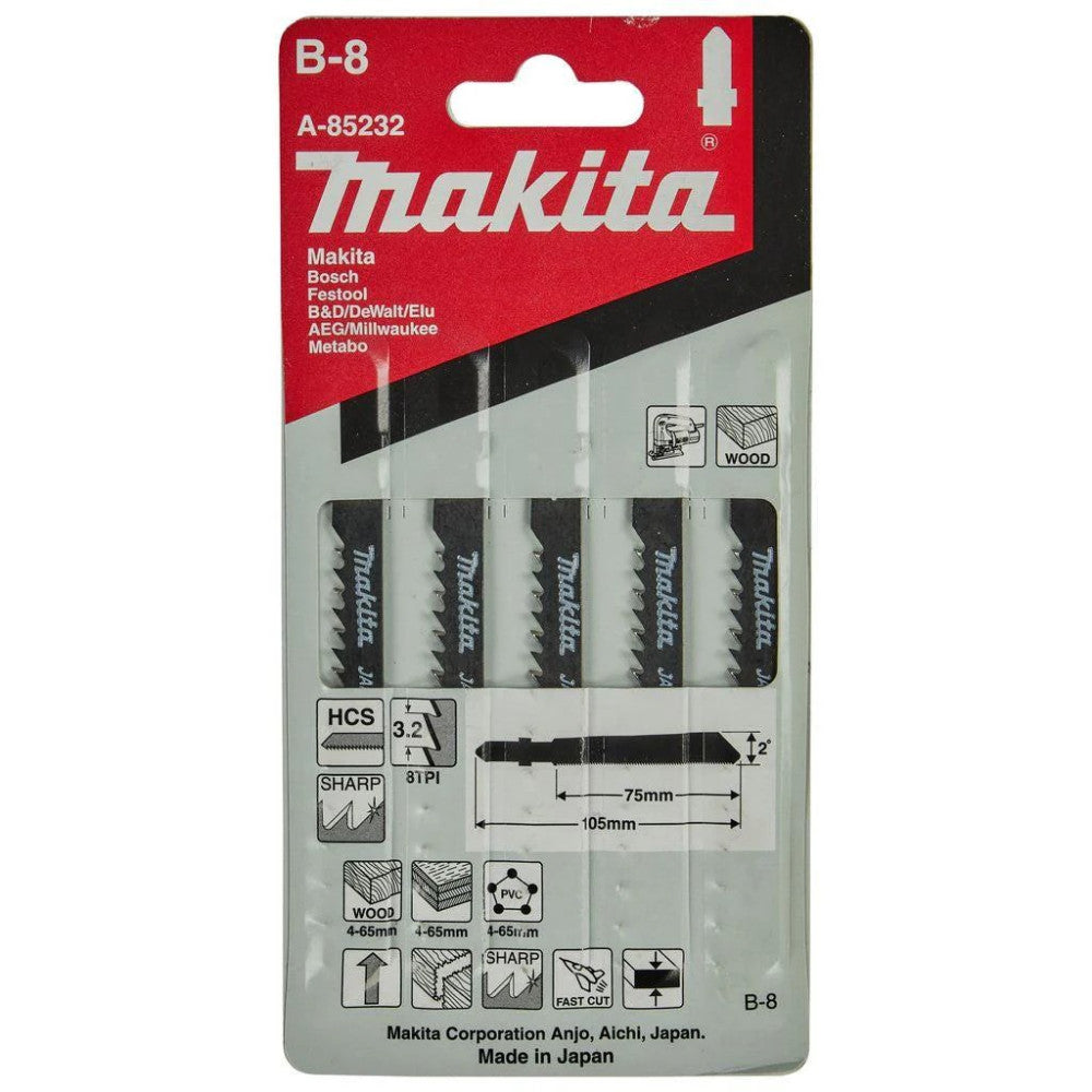 5 Pack Jigsaw Blades No B8