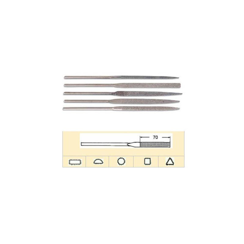 5 Pce 180mm Diamond Needle File Set