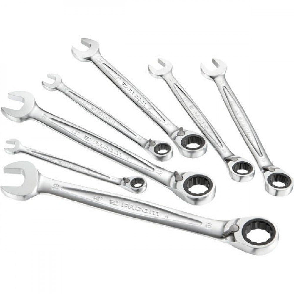 Facom 467.J7 Reversible Roe Ratchet Spanner Set