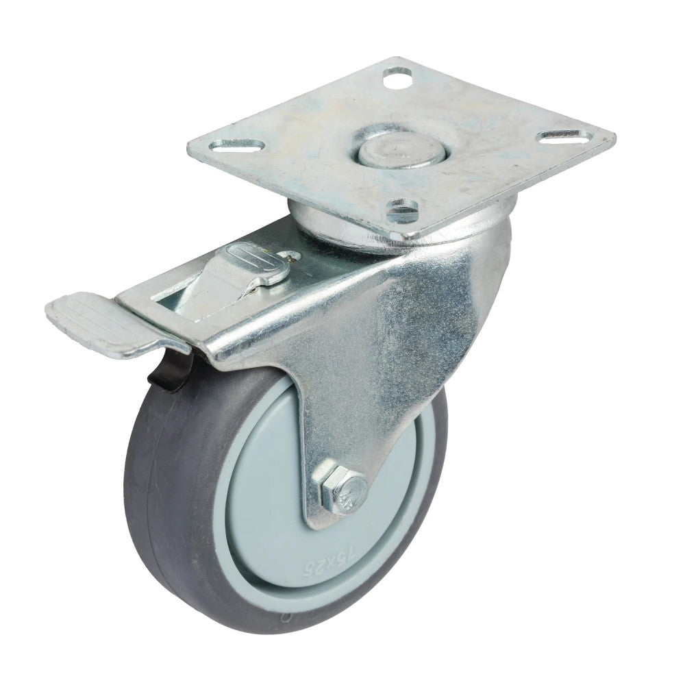 Light Duty Swivel Castor With Brake 75mm