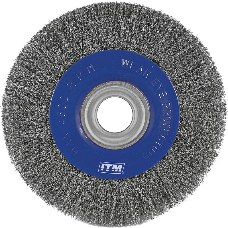 Itm Crimp Wire Wheel Brush Steel 200 x 20mm