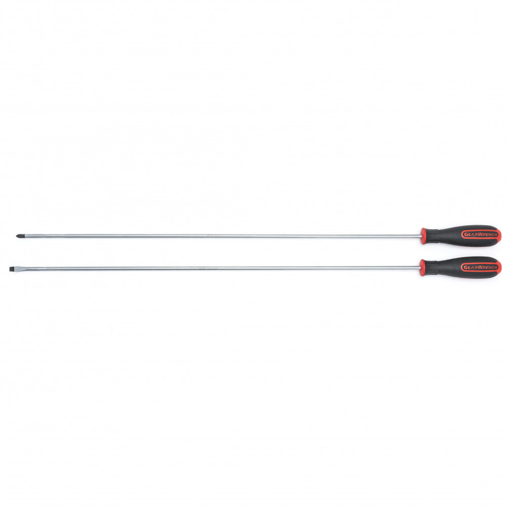 GearWrench Screwdriver Set Cushion Grip Phillips & Slotted XLong 2Pc