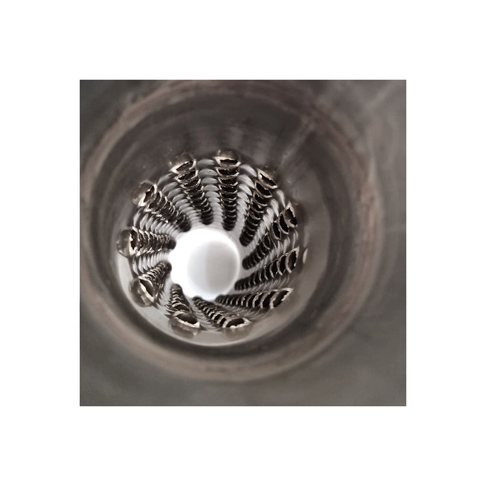 2.5" Inlet/Out 10" Body Resonator Stainless Wool Packed (304 Stainless)