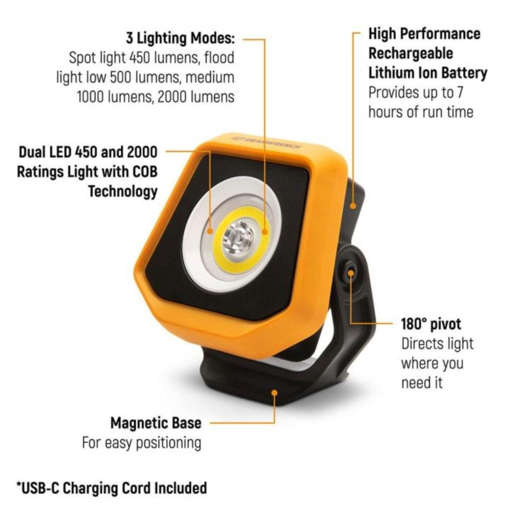 GEARWRENCH 2000lm Rechargeable Shop Light