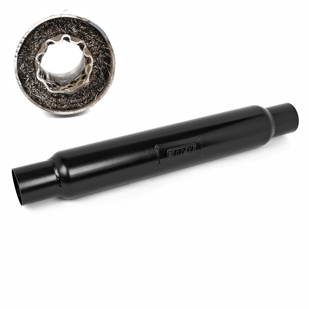 2.5" I.D Inlet/Outlet 18" Body Resonator Mild Steel Stainless Steel Packed