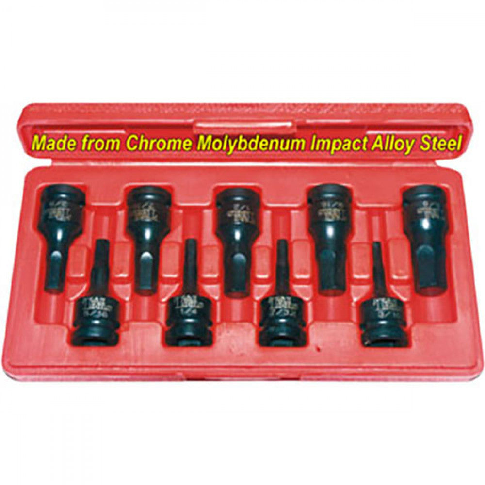 T&E Tools 1/2" Drive 9Pc Mm Inhex Set
