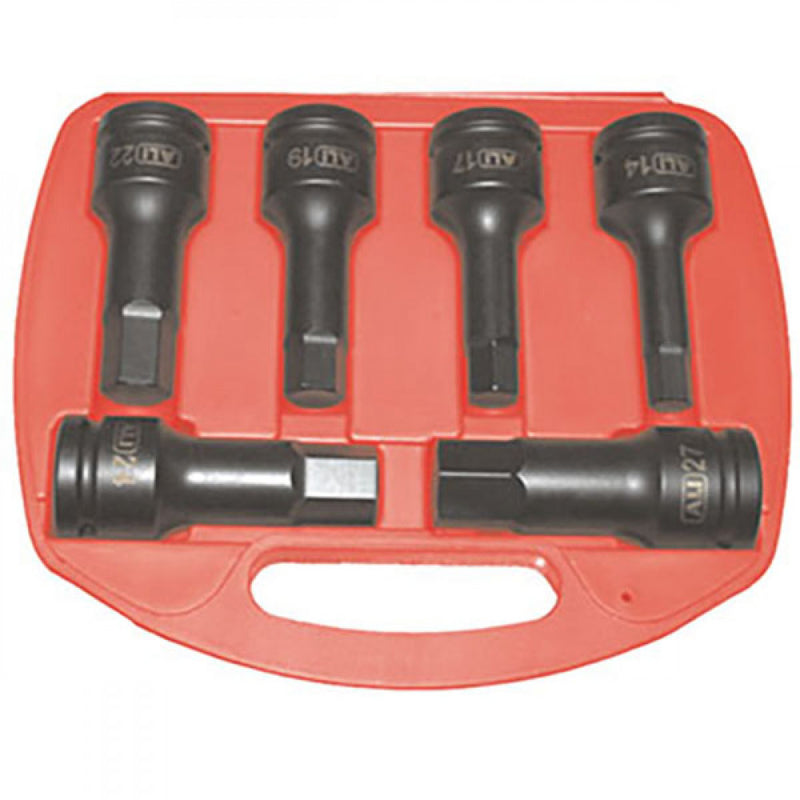 T&E Tools 3/4" Drive 6Pc Inhex Socket Set 14-27mm