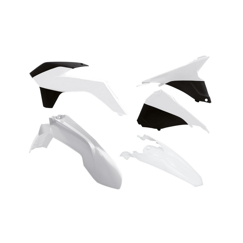 Plastics Kit Rtech Front & Rear Fenders White Radiator Shrouds