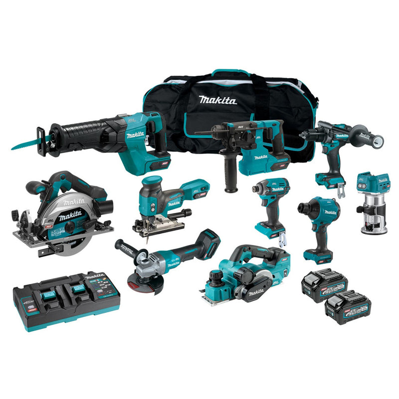 MAKITA 40Vmax Brushless 10-Pc.Combo (4.0Ah) Kit DK0209G101