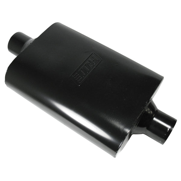 3 Chamber Exhaust Muffler 2.5" Centre In - Centre Out (Black Finish)