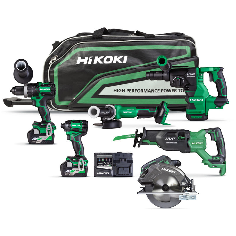 HiKOKI 36V Premium Brushless 6-Tool Kit - KC366DC(GRZ)