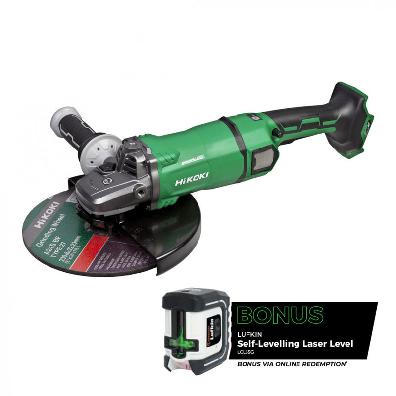 HiKOKI 36V 230mm Brushless Angle Grinder BARE TOOL