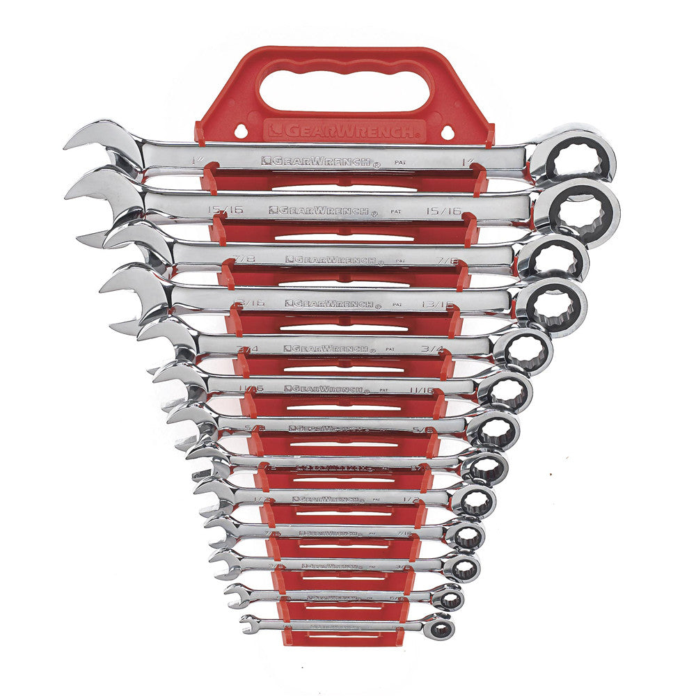 GearWrench Wrench Set Combination Ratcheting Rack SAE 13Pc  9312