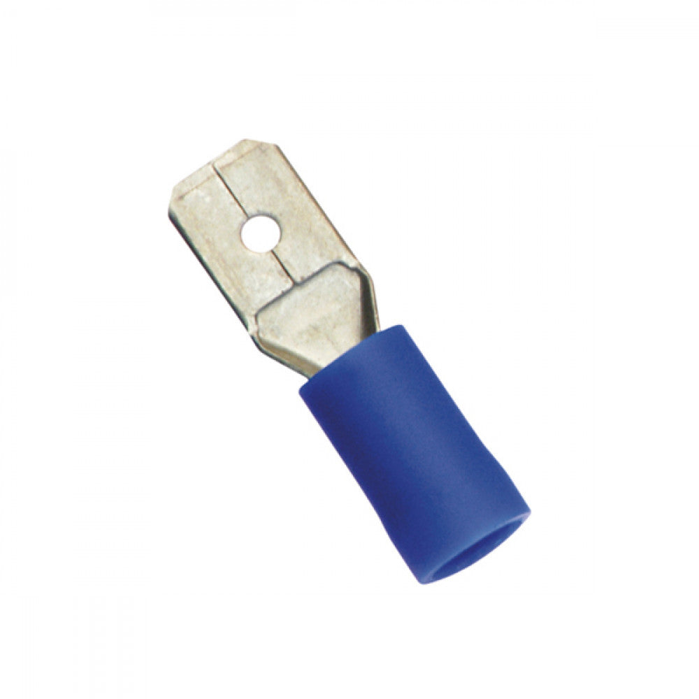 Champion Blue Male Push - On Spade Terminal - 100P