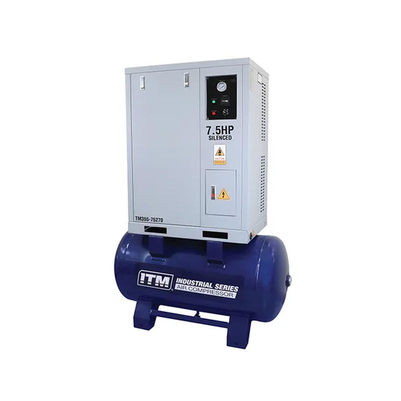 Itm Air Compressor, Silenced Cabinet 3 Phase, 7.5H