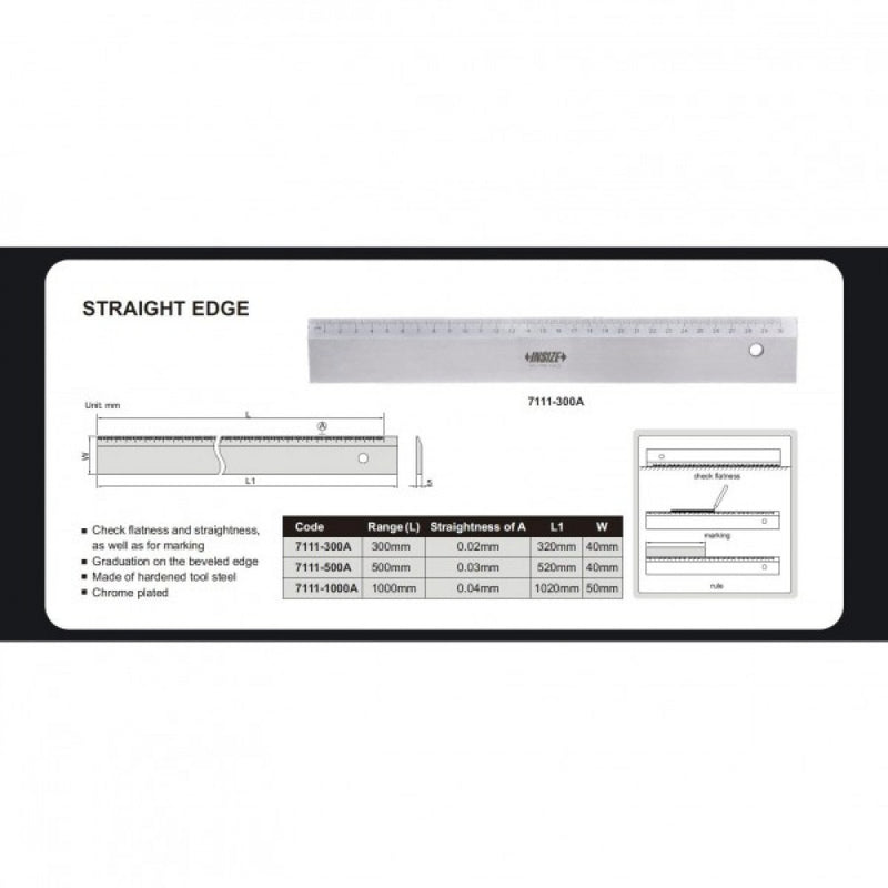 Insize 1000mm Straight Edge