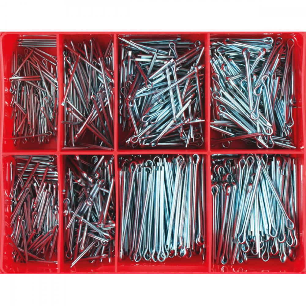 800Pc Split Pin Assortment 1.6 - 3.2mm