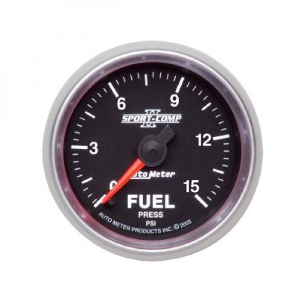 Autometer Sport-Comp Fuel Pressure 0-15Psi Fse