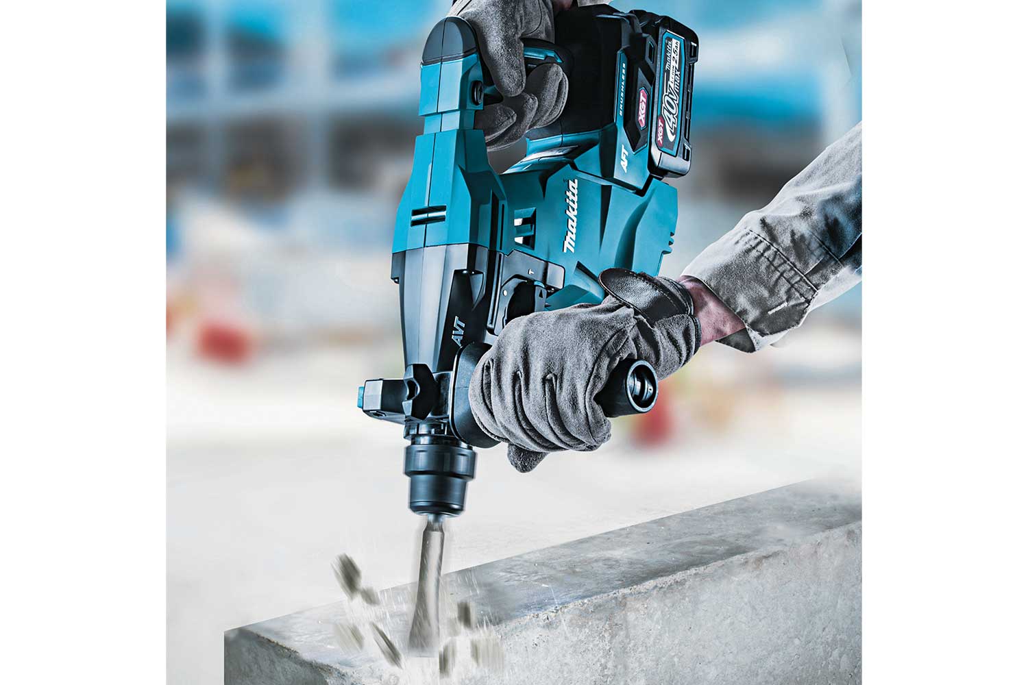 MAKITA 40Vmax XGT 28mm Brushless Rotary Hammer Drill - SDS-Plus HR011GZ02