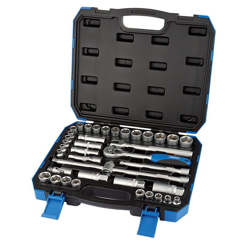 DRAPER 3/8 Inch Drive Metric Socket Set - 39pc